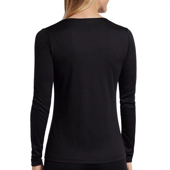 (NWT) Cuddl Duds Climate Smart Long-Sleeve Crew Neck Top, Black Medium - Picture 4 of 7
